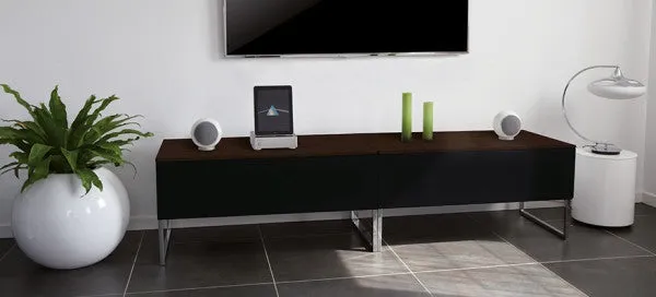 NorStone Khalm 100 tv-møbel sort 100 cm med glaslåge