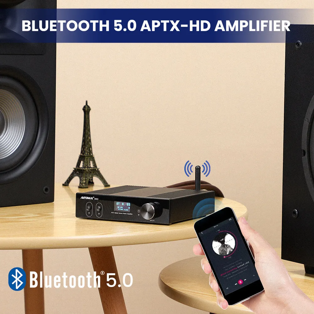 Aiyima D03 forstærker EU 32V 5A Bluetooth 150W