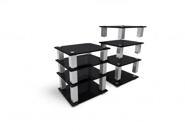 NorStone Square hifi møbel rack glas 4 hylder