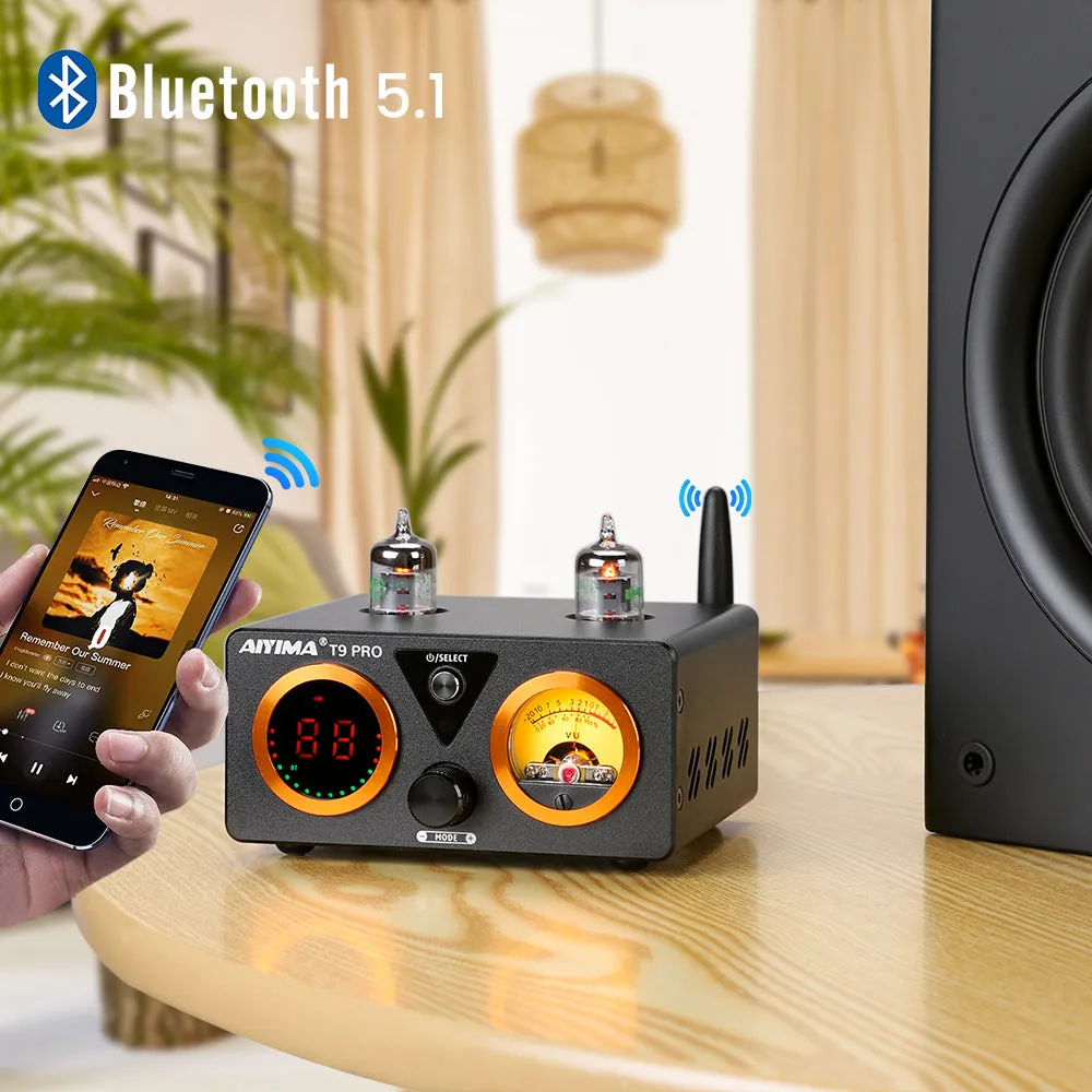 Aiyima T9 Pro rørforstærker EU 24V – DAC Bluetooth 5.1
