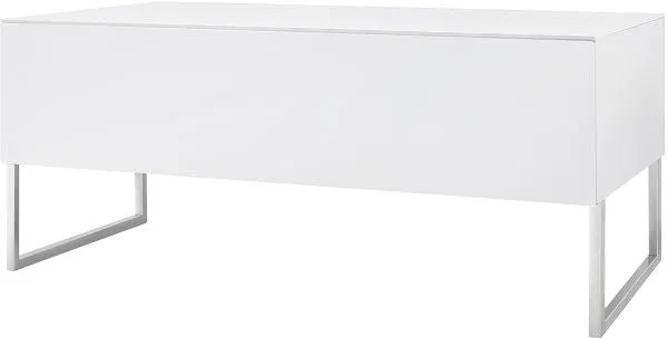NorStone Khalm 140 TV-møbel hvid 140 cm glaslåge