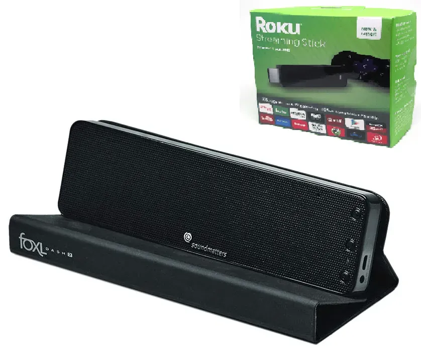 Soundmatters Dash 7 bluetooth højttaler sort med Roku