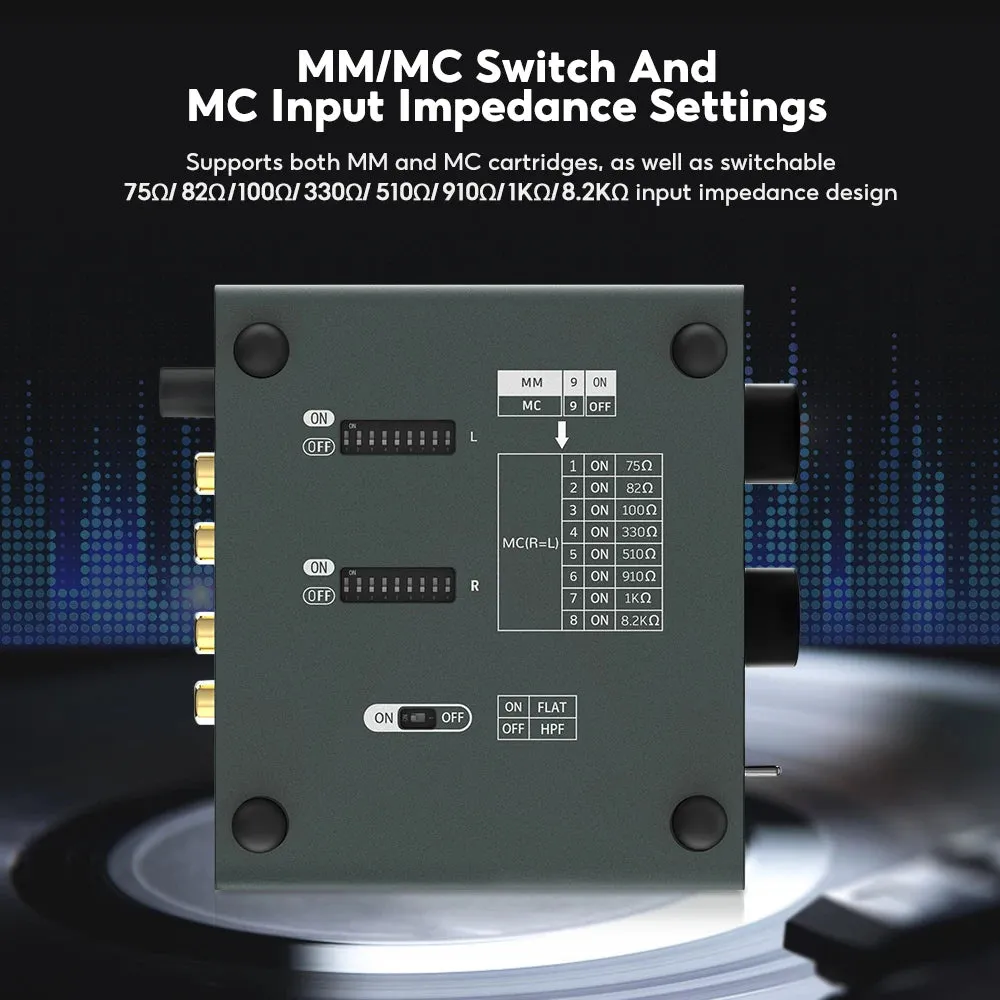 Aiyima T3 Pro phono-forforstærker EU MM/MC RIAA