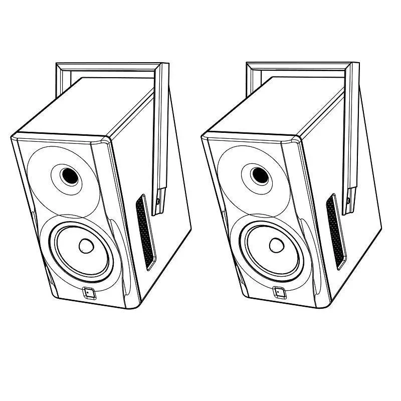Dutch & Dutch Studio U-Bracket beslag par sort stål
