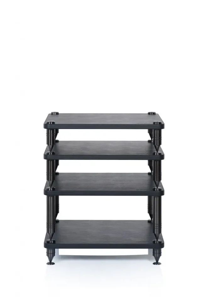 Norstone Como Base hifi-rack trækabinet 50 kg sort læder
