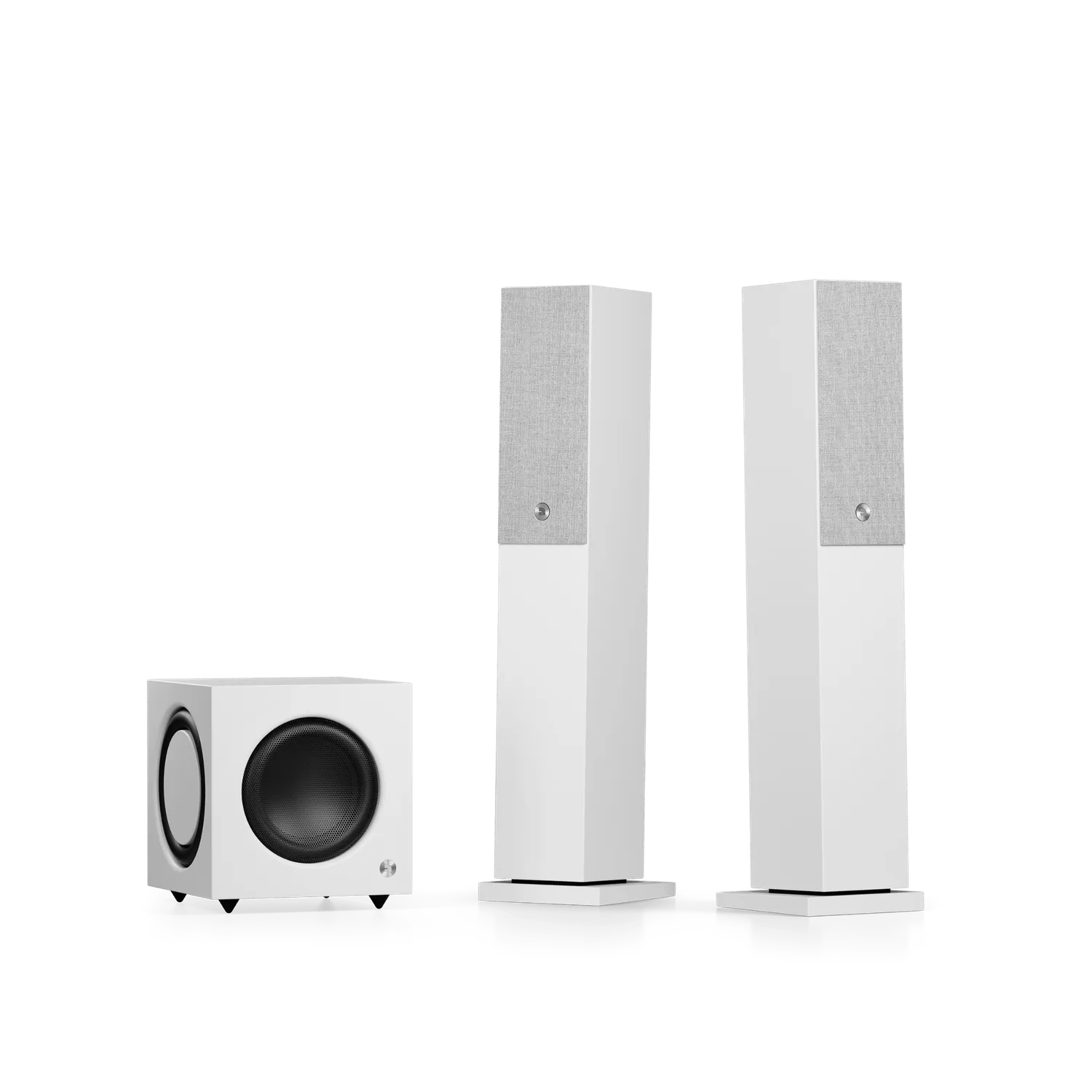AudioPro A38 aktiv stereohøjttaler hvid renoveret
