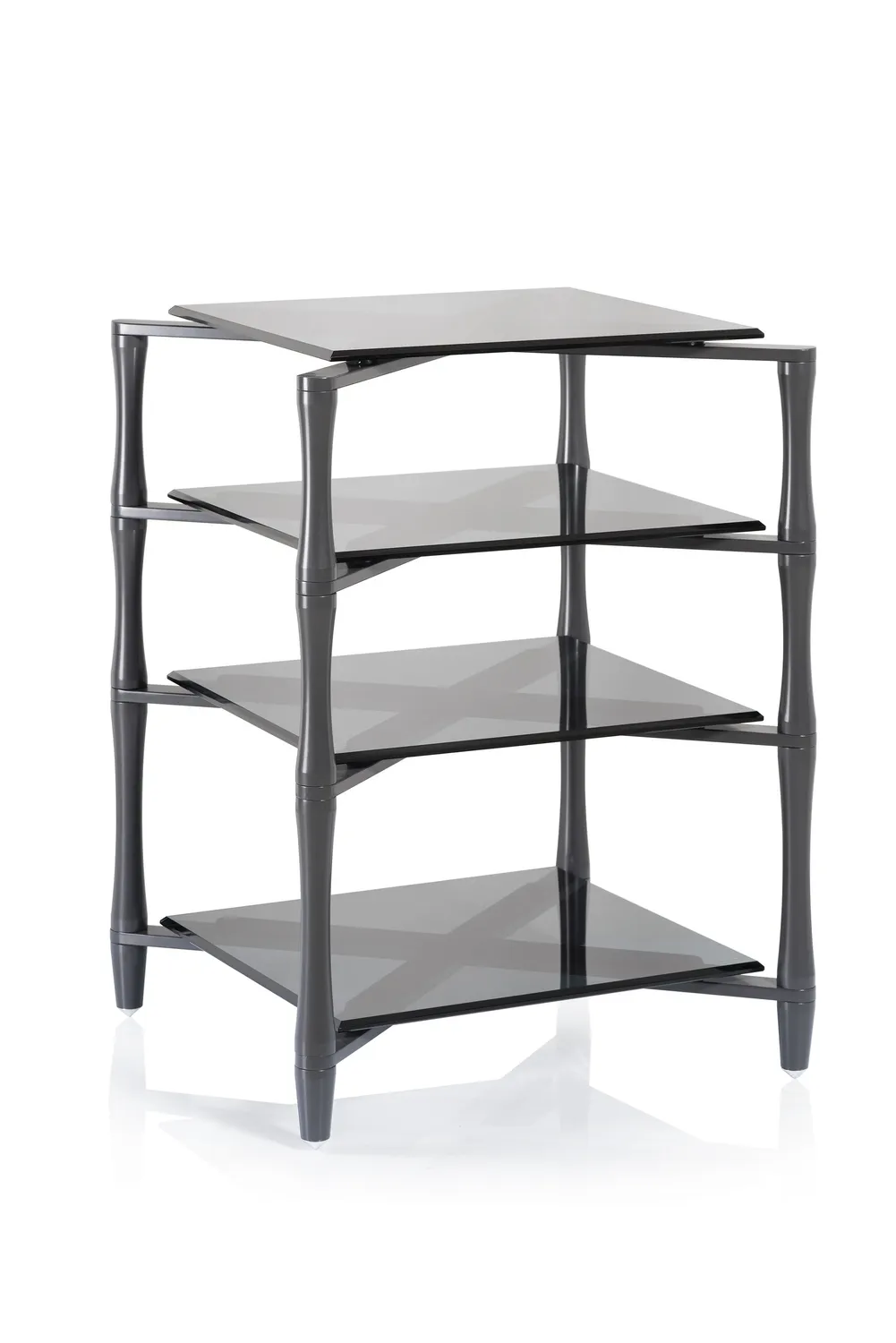 NorStone Slender hifi rack grå 90 cm glas