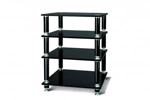 NorStone Stäbbl hifi rack sort glas 78 cm