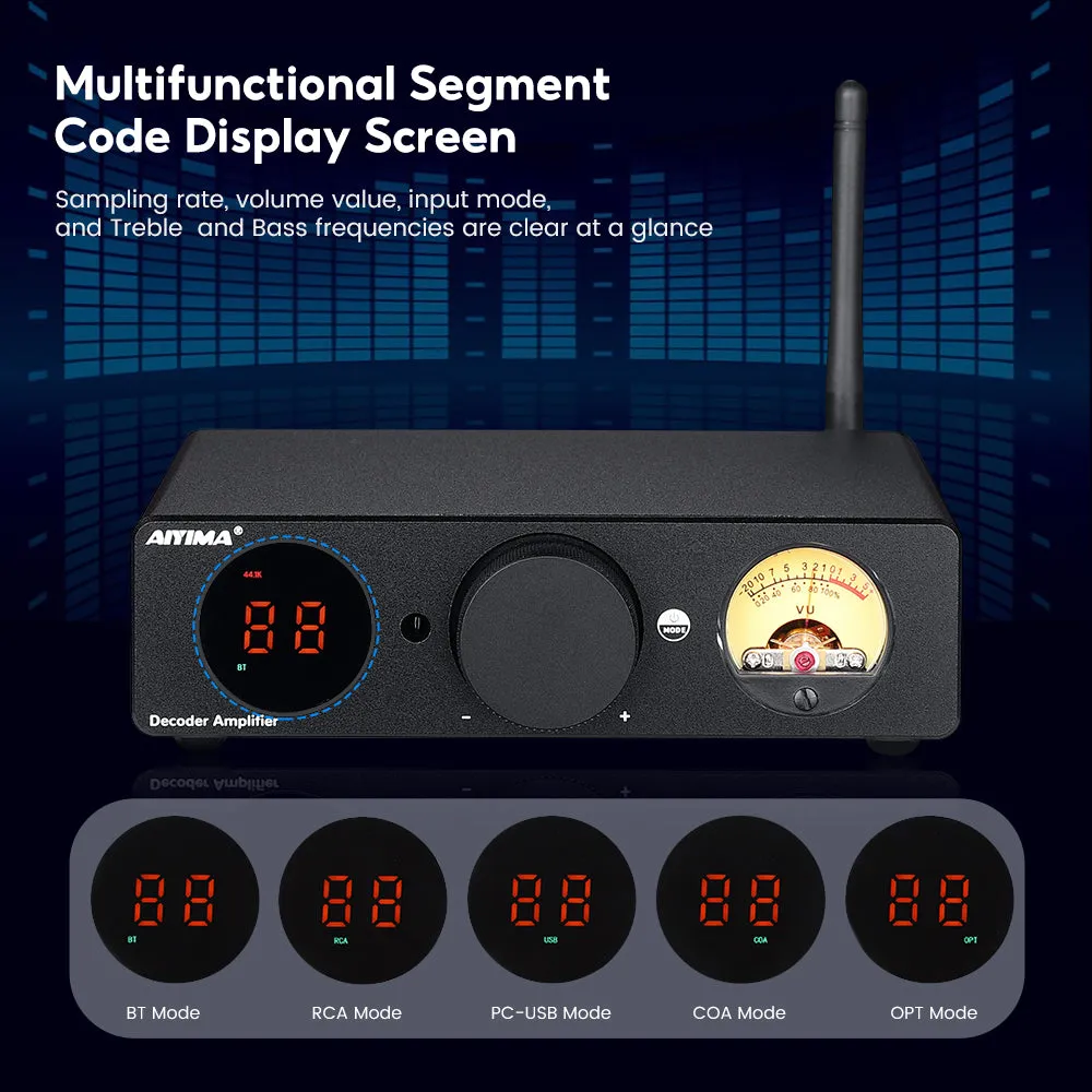 Aiyima Decoder forstærker EU 32V 2x300W Bluetooth
