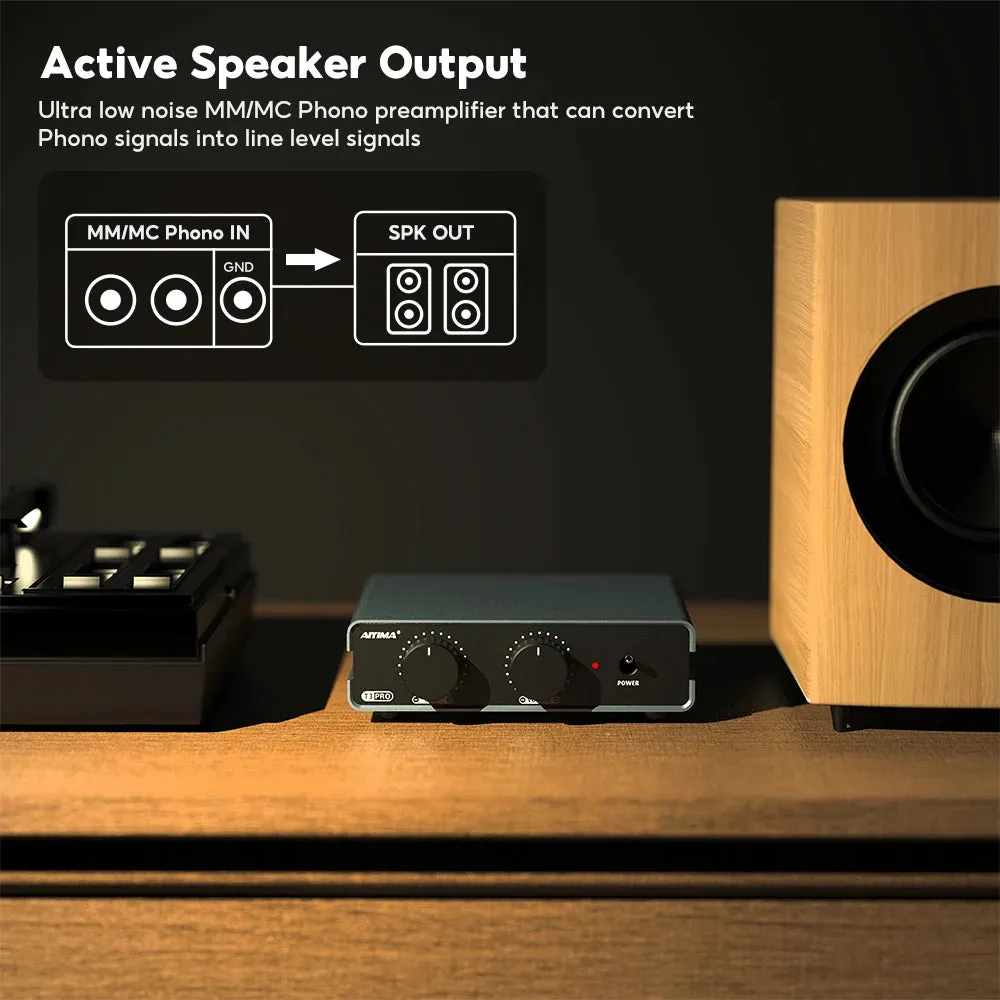 Aiyima T3 Pro phono-forforstærker EU MM/MC RIAA