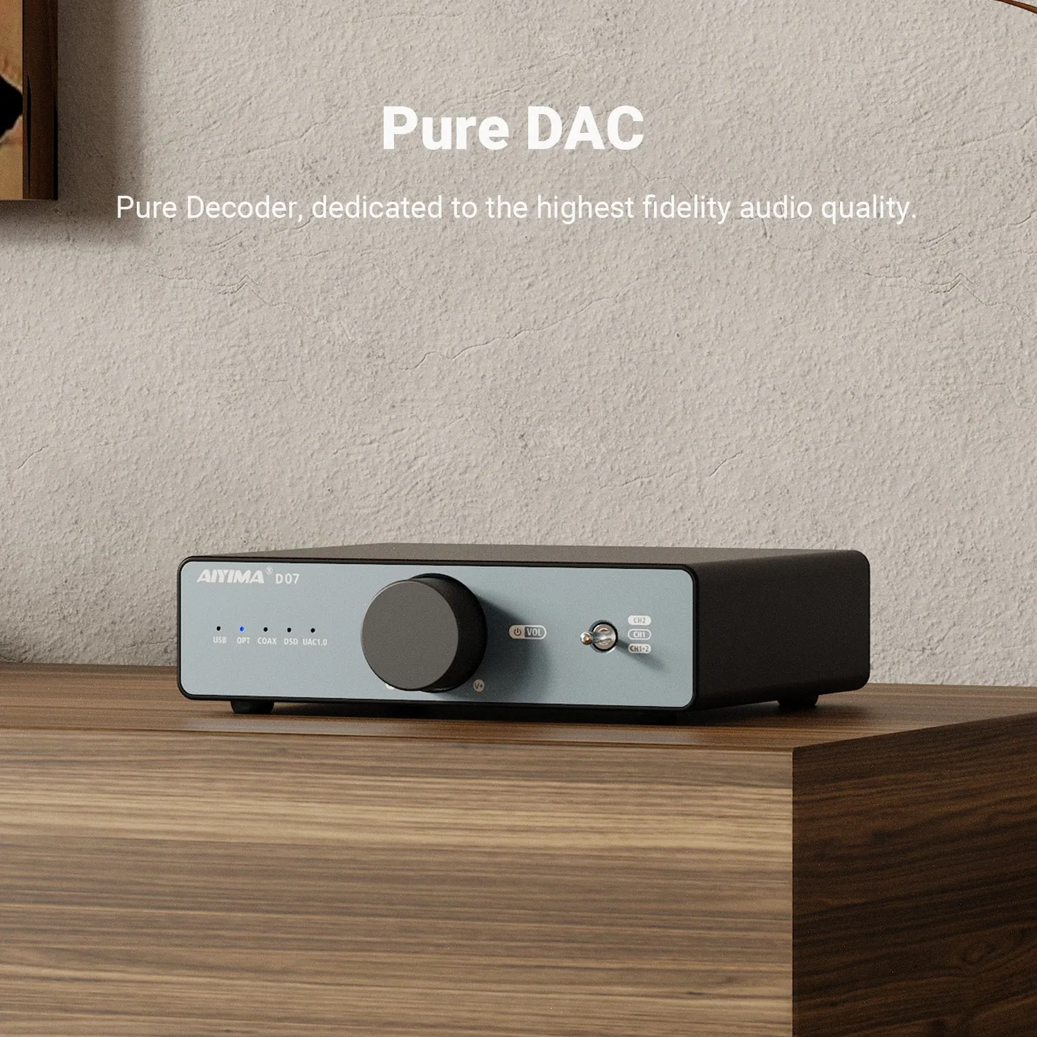Aiyima D07 DAC forstærker sort bluetooth