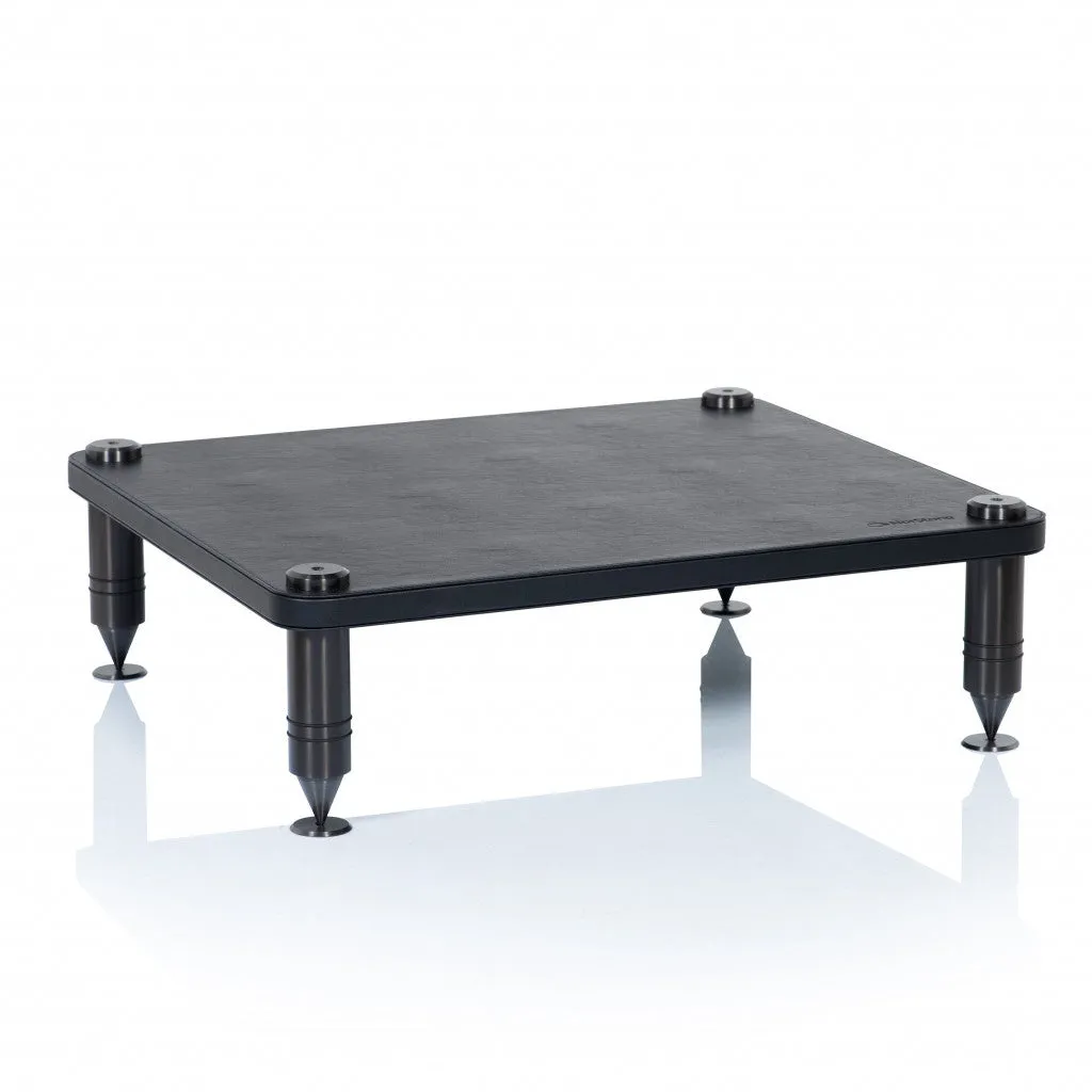 Norstone Como Base hifi-rack trækabinet 50 kg sort læder