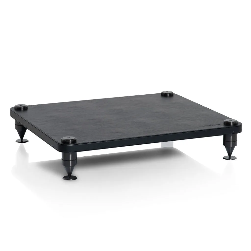 Norstone Como Base hifi-rack trækabinet 50 kg sort læder