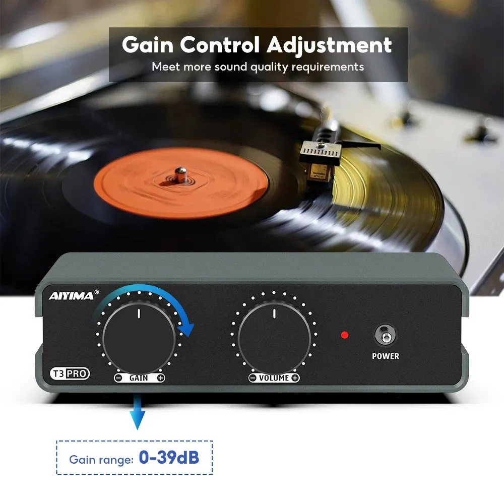 Aiyima T3 Pro phono-forforstærker EU MM/MC RIAA