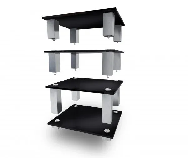 NorStone Square hifi møbel rack glas 4 hylder