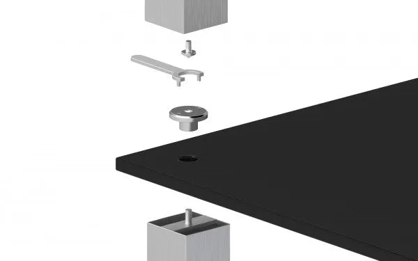 NorStone Square hifi møbel rack glas 4 hylder